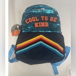 NW Sequins swipe up and down girls bookpack with pockets on the side for bottles